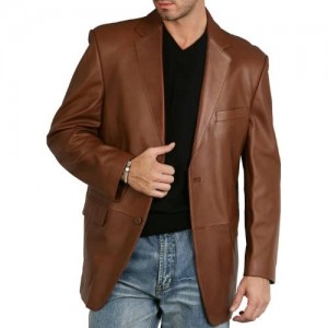 BGSD Men's Richard Classic Leather Blazer Lambskin Sport Coat Jacket (Regular  Big & Tall and Short)