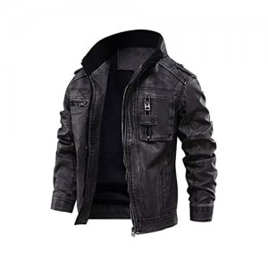 Black Leather Jackets For Men - Real Lambskin Distressed Leather Jacket