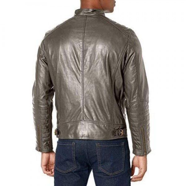 Cole Haan Signature Men's Washed Leather Moto Jacket