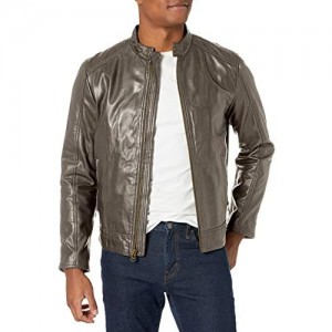 Cole Haan Signature Men's Washed Leather Moto Jacket
