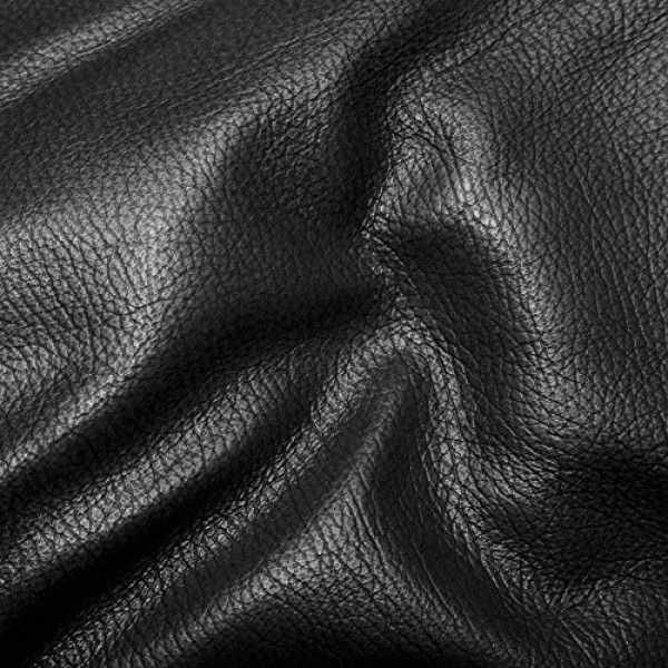 Fairylinks Mens Leather Jacket Classic Moto Zip Up Black