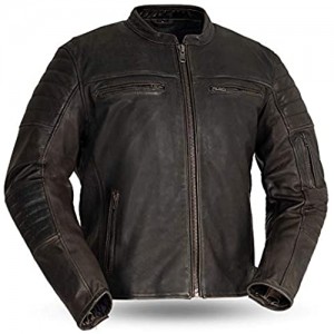 First MFG Co.- Commuter- Men’s Motorcycle Leather Jacket |Men’s Leather Jacket for Ridding