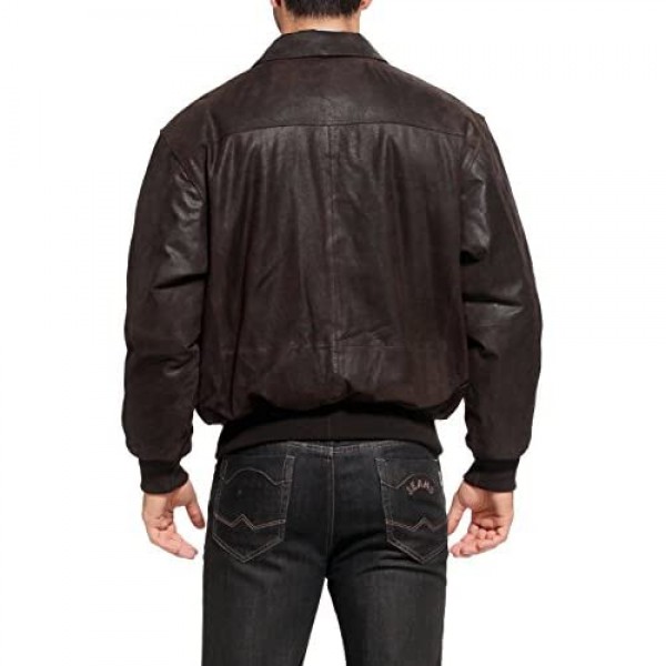 Landing Leathers Men's Air Force A-2 Leather Flight Bomber Jacket (Regular and Big & Tall)