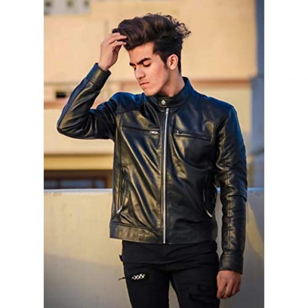 Leather Jackets For Men - Leather Motorcycle Jacket Men -leather Biker Jacket Men - Real Leather Jackets For Men