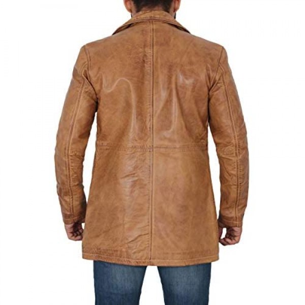 Mens Brown Leather Jackets and Coats - 100% Real Lambskin Distressed Leather Jacket