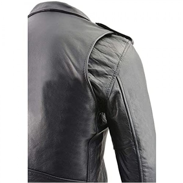 Milwaukee Leather Men's Classic Police Style M/C Jacket - Lkm1781-Black