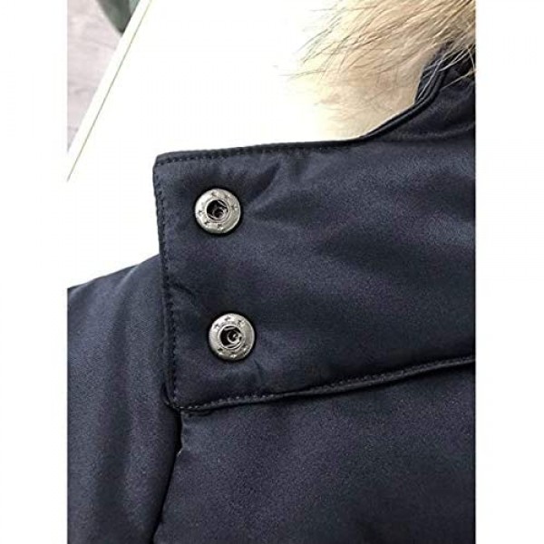 Tanming Men's Winter Warm Faux Fur Lined Coat with Detachable Hood