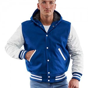 Varsity Base Letterman Hoodie Jacket (4 Color Options) - S to 2XL