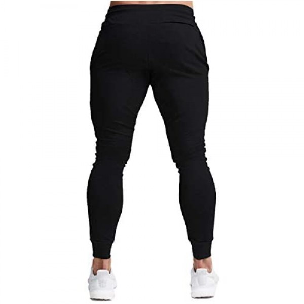 A WATERWANG Men's Slim Jogger Pants Tapered Athletic Sweatpants for Jogging Running Exercise Gym Workout