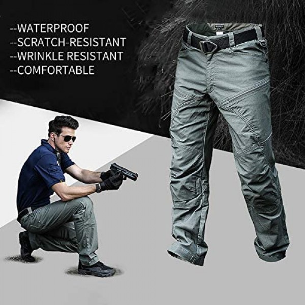 ANTARCTICA Mens Hiking Tactical Pants Lightweight Waterproof Military Army Jogger Casual Cargo Jogger Casual Trousers
