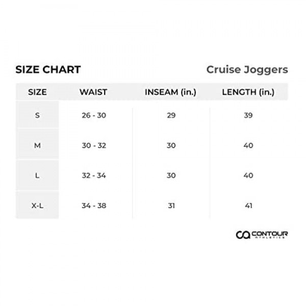 Contour Men’s Sweatpants with Pockets Zipper Cruise Sweatpants for Men Joggers for Men Slim Fit Mens Joggers for Workout