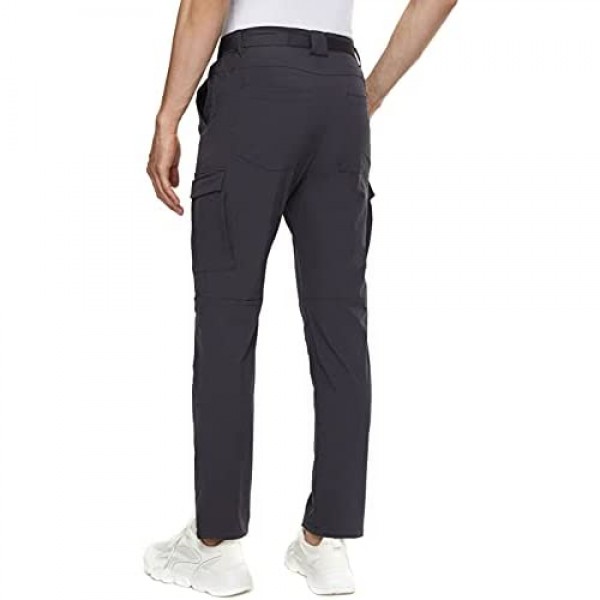 DAFENGEA Men's Hiking Stretch Pants Work Lightweight Travel Water Resistant Quick Dry Cargo Pants