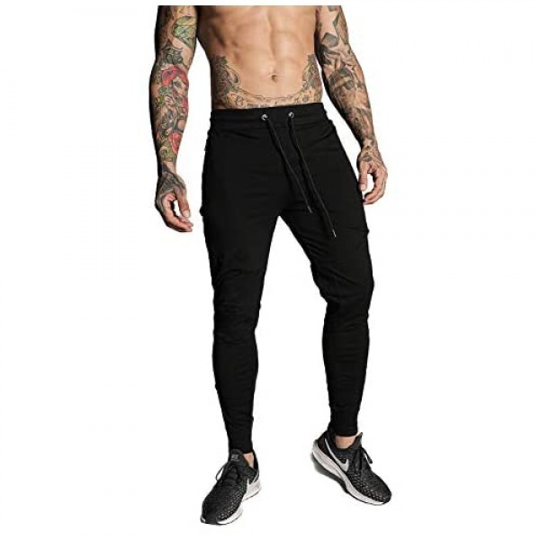 FIRSTGYM Mens Joggers Sweatpants Slim Fit Athletic Workout Pants