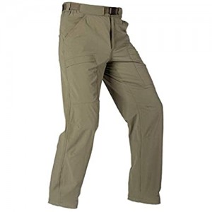 FREE SOLDIER Men's Outdoor Cargo Hiking Pants with Belt Lightweight Waterproof Quick Dry Tactical Pants Nylon Spandex