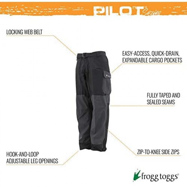 FROGG TOGGS Men's Pilot II Guide Waterproof Breathable Rain Pant