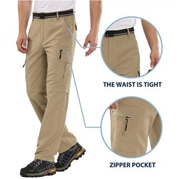 Hiking Pants for Men boy Scout Convertible Cargo Zip Off Lightweight Quick Dry Breathable Fishing Safari Shorts