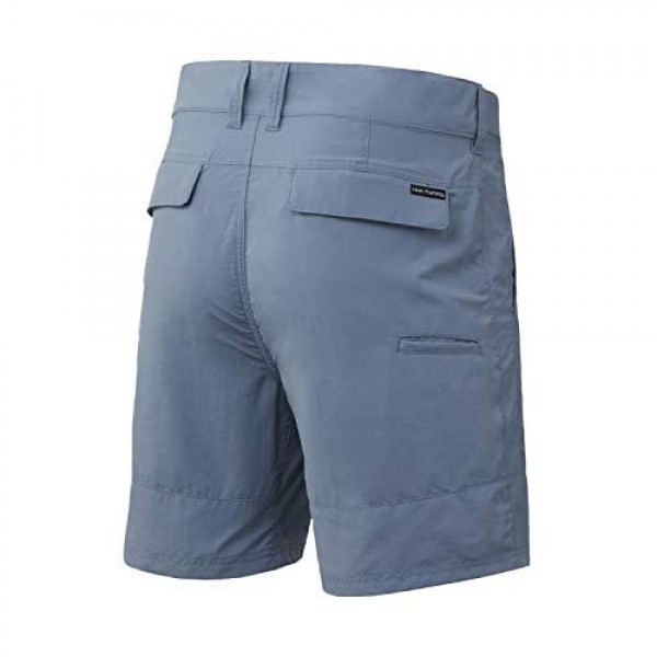 Huk Men's Standard Rogue 18 Quick-Drying Performance Fishing Shorts Silver Blue X-Large