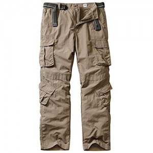 linlon Men's Outdoor Casual Quick Drying Lightweight Hiking Cargo Pants with 8 Pockets