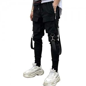 Niepce Techwear Urban Streetwear Multi-Pocket Tactical Track Pants Black Joggers