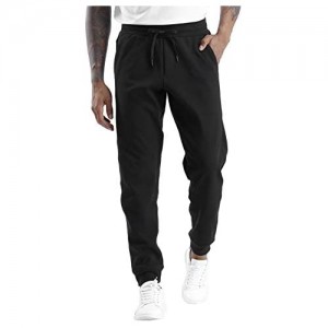 THE GYM PEOPLE Men's Fleece Joggers Pants with Deep Pockets Athletic Loose-fit Sweatpants for Workout  Running  Training