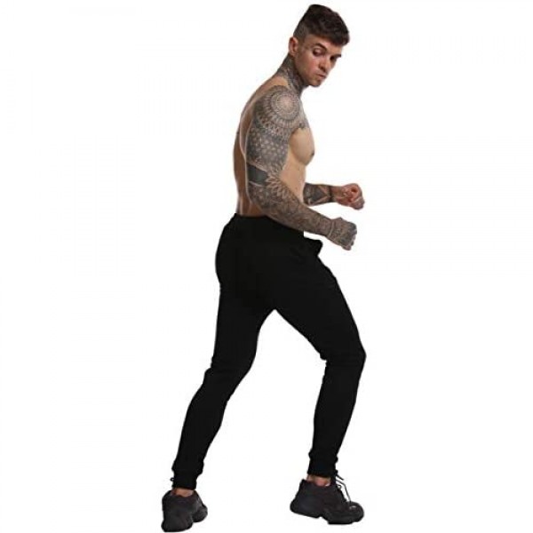 WATERILI YKB Men's Gym Jogger Pants Sport Workout Training Slim Tapered Sweatpants Running Joggers for Men