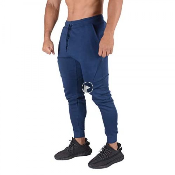 YoungLA Slim Joggers for Men | Skinny Fit Sweatpants | Workout Gym Track Pants with Pockets 207