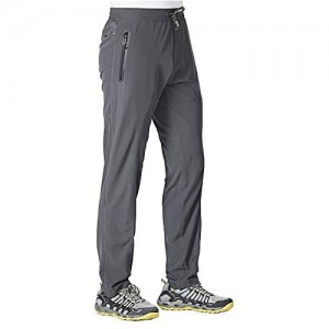 YSENTO Men's Quick Dry Lightweight Breathable Hiking Running Pants with Zipper Pockets