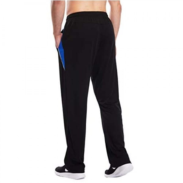 ZENGVEE Mens Sweatpants Open-Bottom Workout Jogger Pant with Pockets