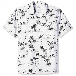 28 Palms Men's Standard-fit 100% Cotton Tropical Hawaiian Shirt