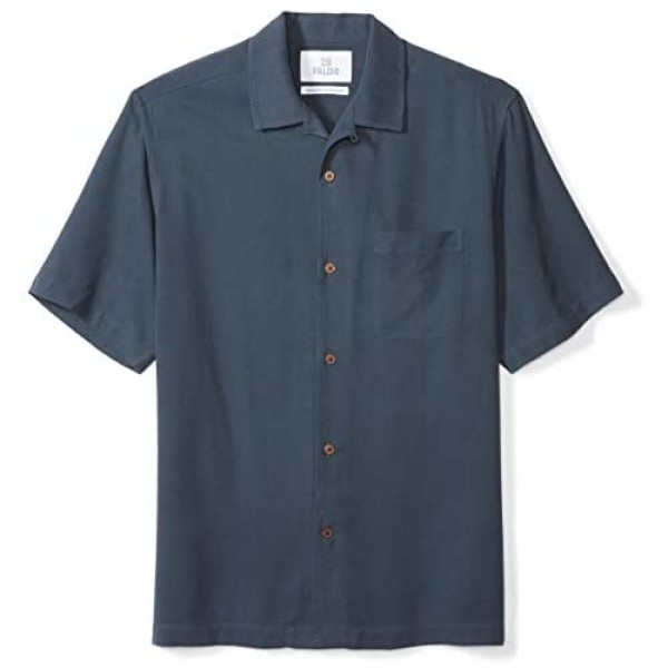 Brand - 28 Palms Men's Relaxed-Fit Camp Shirt