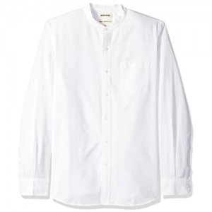  Brand - Goodthreads Men's Standard-Fit Long-Sleeve Band-Collar Oxford Shirt