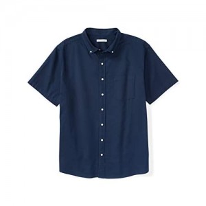  Essentials Men's Short-Sleeve Pocket Oxford Shirt fit by DXL