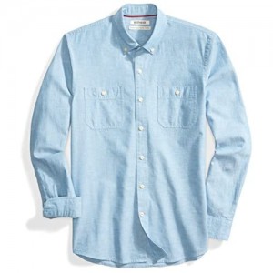 Goodthreads Men's Standard-Fit Long-Sleeve Chambray Shirt