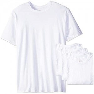 Hanes Ultimate Men's Big and Tall FreshIQ Odor Control Crew Neck Undershirt-Multipack  4-Pack Big & Tall  Large