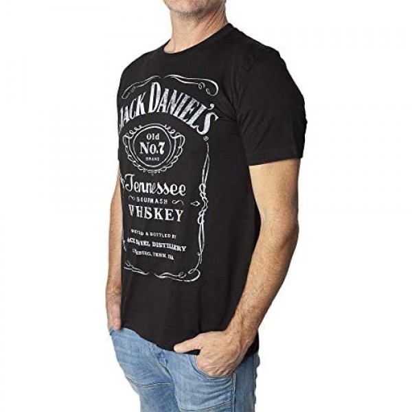 Jack Daniel's Black Label Old No. 7 Brand T-Shirt – Made from Materials – Small - 4X-Large – Official Product