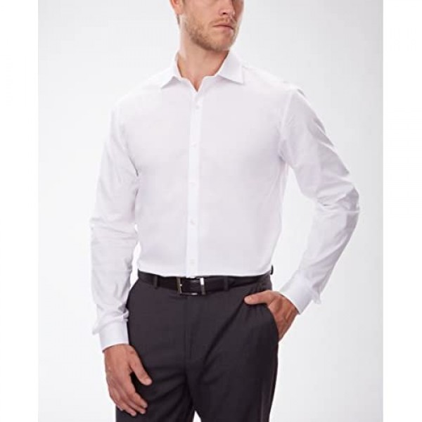 Kenneth Cole REACTION Men's Dress Shirt Slim Fit Technicole Stretch Solid
