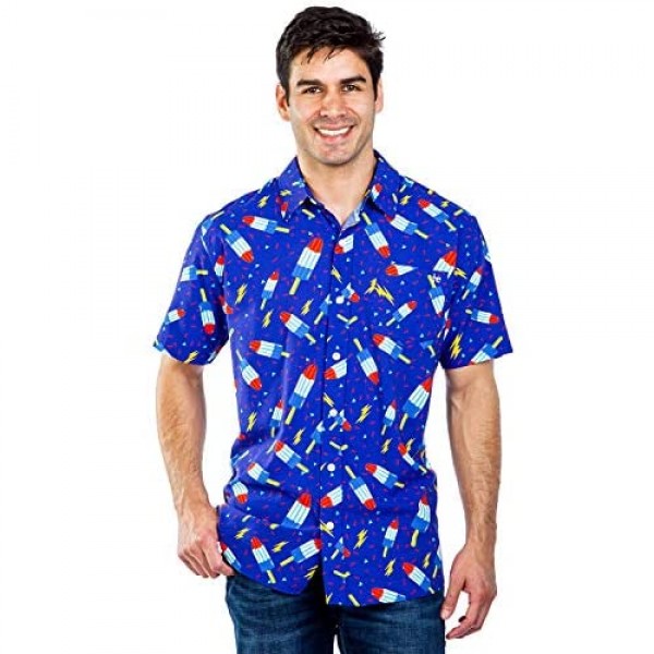 Men's USA Patriotic Hawaiian Shirt - Patriotic Aloha Shirts for Guys