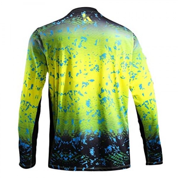 Performance Vented Fishing Shirt Long Sleeve Shirt Mesh Side Vents UPF 50 Dye Sublimation Print