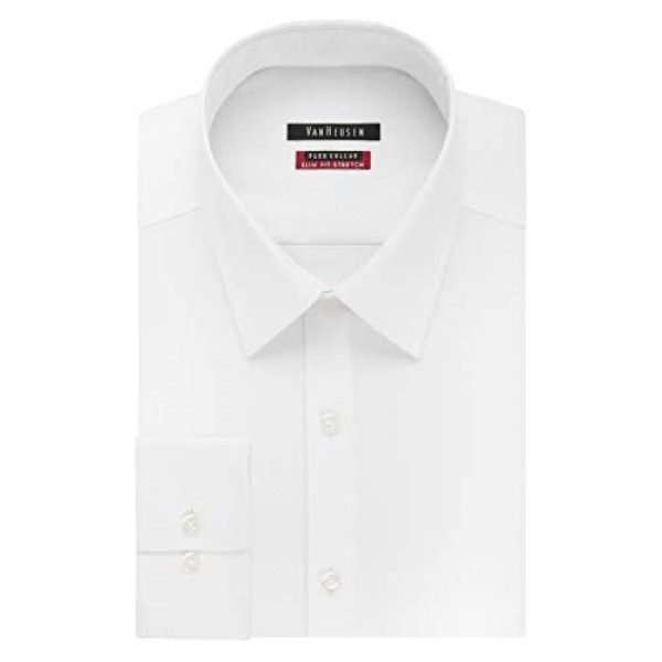 Van Heusen Men's Dress Shirt Slim Fit Flex Collar Stretch Solid