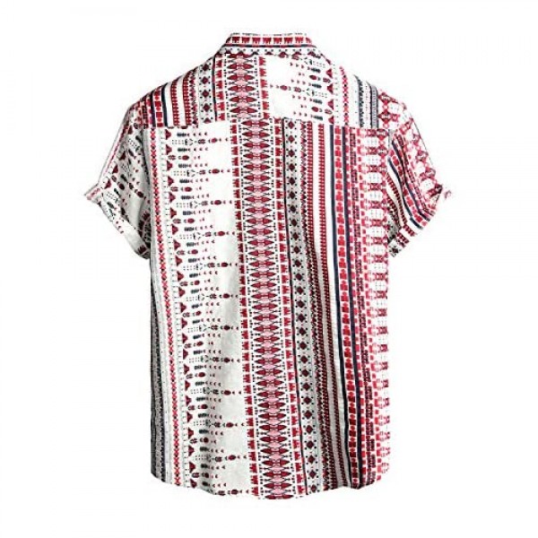 VATPAVE Mens Summer Tropical Shirts Short Sleeve Button Down Aloha Hawaiian Shirts