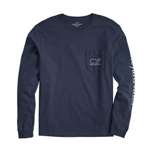 Vineyard Vines Men's Long Sleeve Modern Whale Pocket T-Shirt