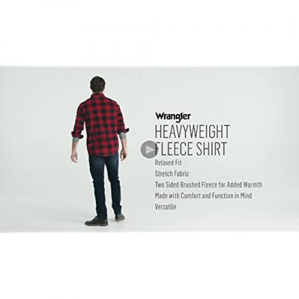 Wrangler Authentics Men's Long Sleeve Heavy Weight Fleece Shirt