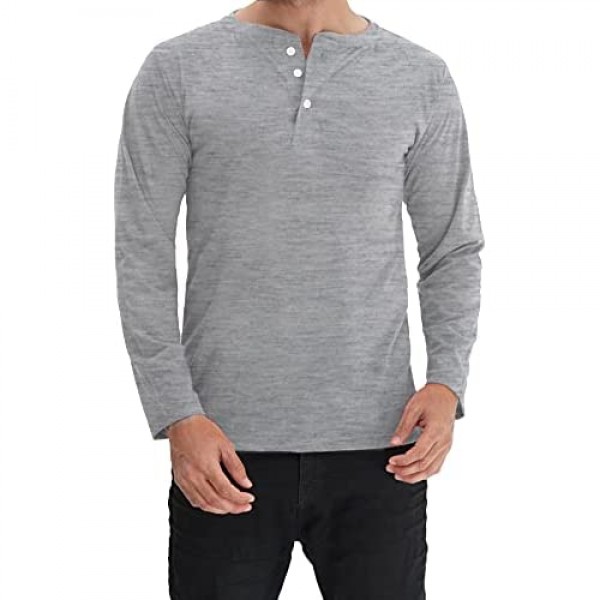Decrum Henley Shirts for Men - Pack of 3 Soft Cotton Shirt and Full Sleeves Jersey