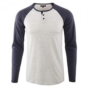 DESPLATO Men's Casual Active Sports Raglan Long Sleeve Baseball Henley T Shirts