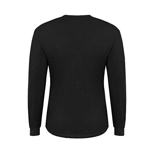 Esobo Mens Slim Fit Long Sleeve Beefy Fashion Casual Henley T Shirts of Cotton Shirts