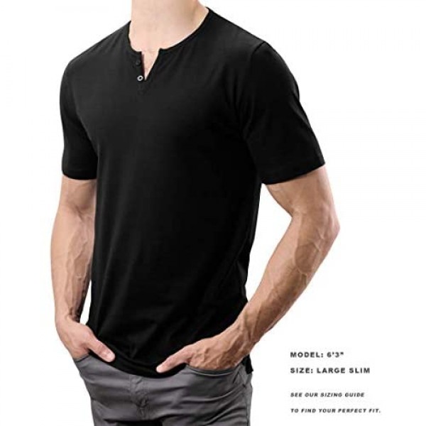 Lanky Llama Peruvian Pima Henley T-Shirt | Fit for Slim & Tall Slim Men