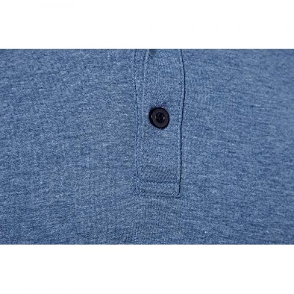 MUSE FATH Men’s Long Sleeve Henley Shirt Casual Button Placket T-Shirt