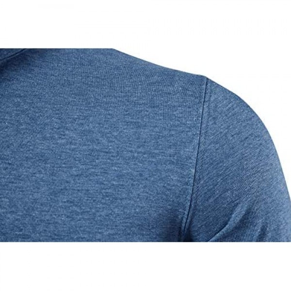 MUSE FATH Men’s Long Sleeve Henley Shirt Casual Button Placket T-Shirt