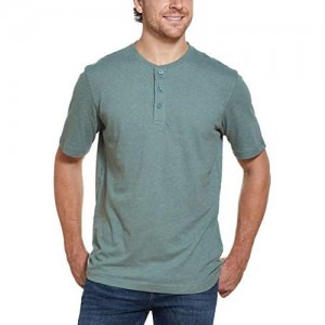 Weatherproof Vintage Men's 3 Button Short Sleeve Henley Shirt