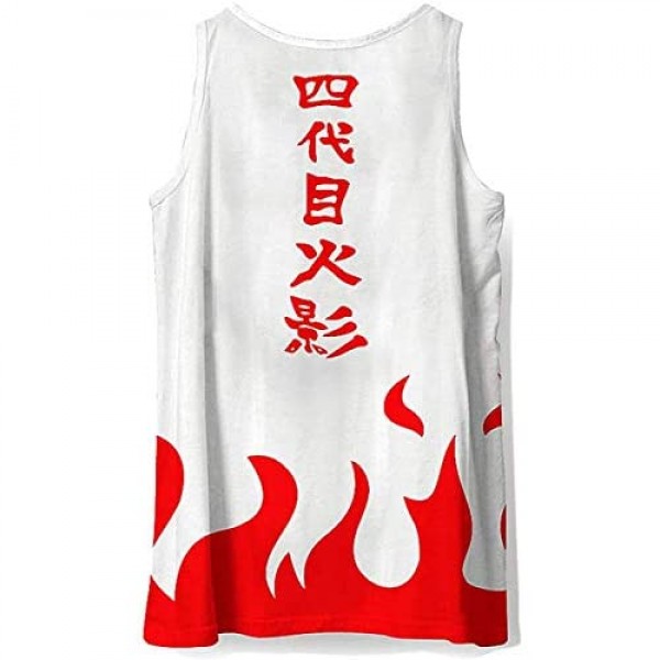 Anime Printed Sleeveless Muscle Tank Tops Men's 3D Printed Anime Tees for Unisex